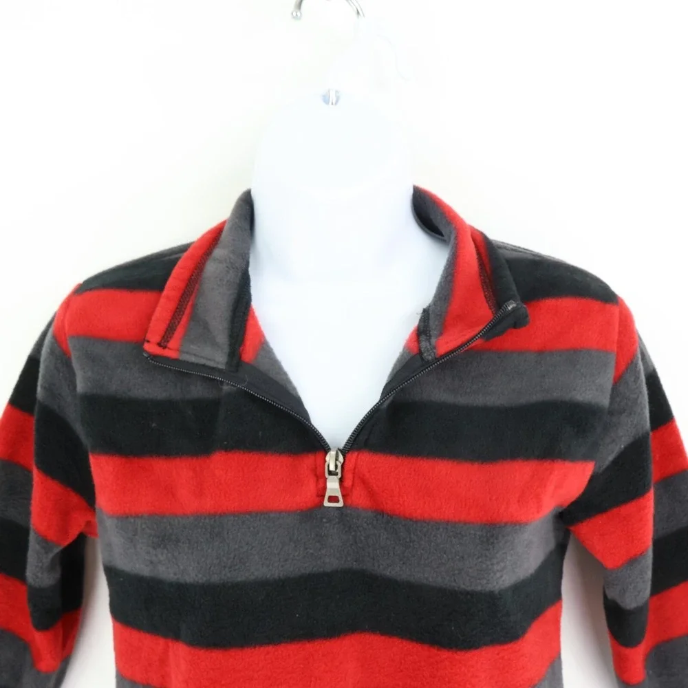 The Children's Place‎ 1/4 Zip Jacket Boys Size L Multicolor Striped Soft Fleece